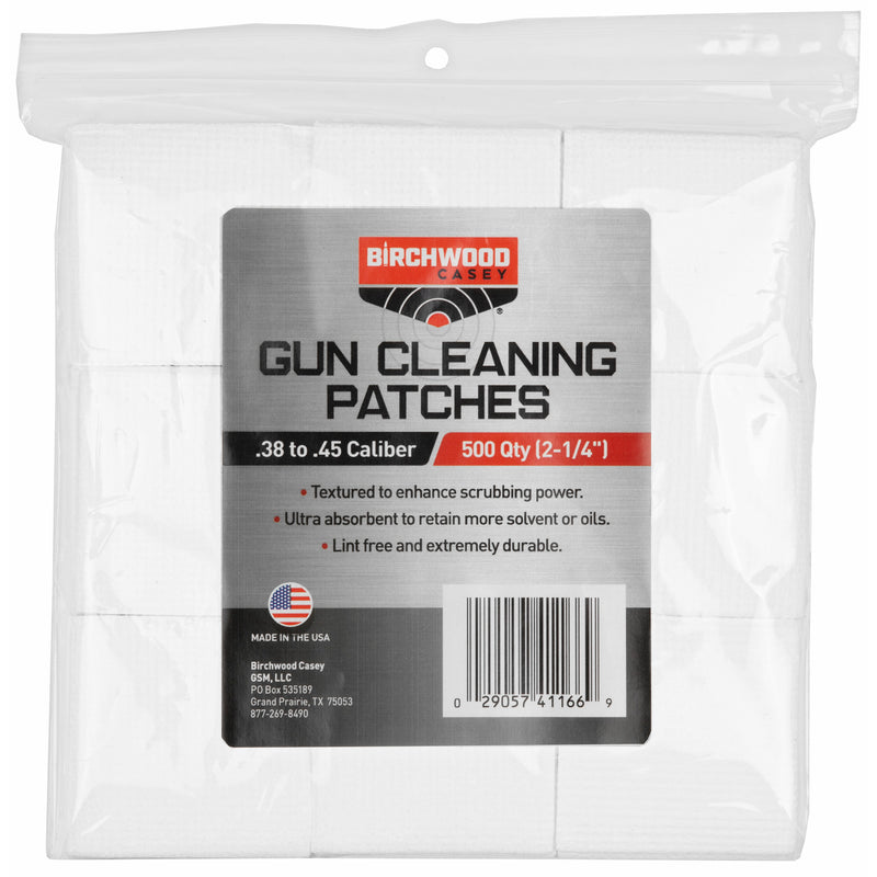 Load image into Gallery viewer, Birchwood Casey Gun Cleaning Patche Squares 2-1/4" .38-.45 Cal 500pk