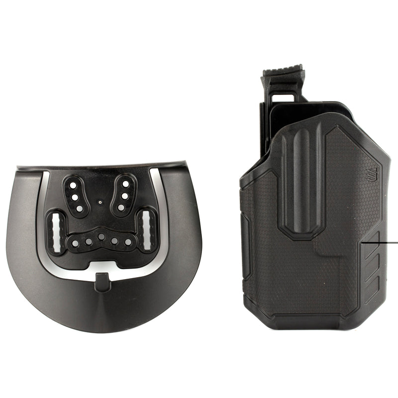Load image into Gallery viewer, BLACKHAWK Omnivore MultiFit Stream Light TLR 1/2 Light Bearing Holster Left Black