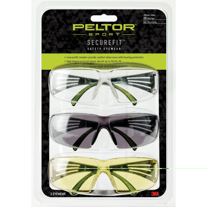Peltor Securefit 400 Eye Prot 3-pack
