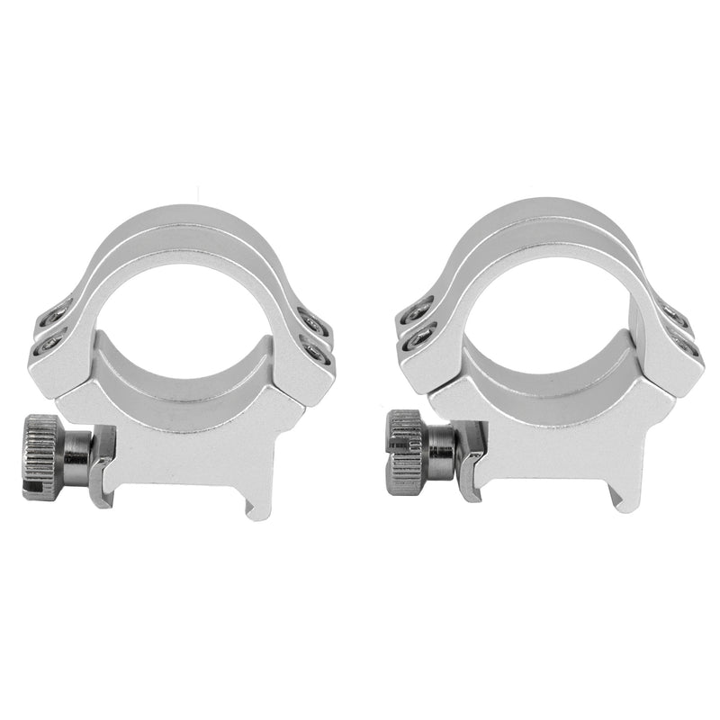 Load image into Gallery viewer, Weaver Quad Lock 1" High Scope Rings (Silver)