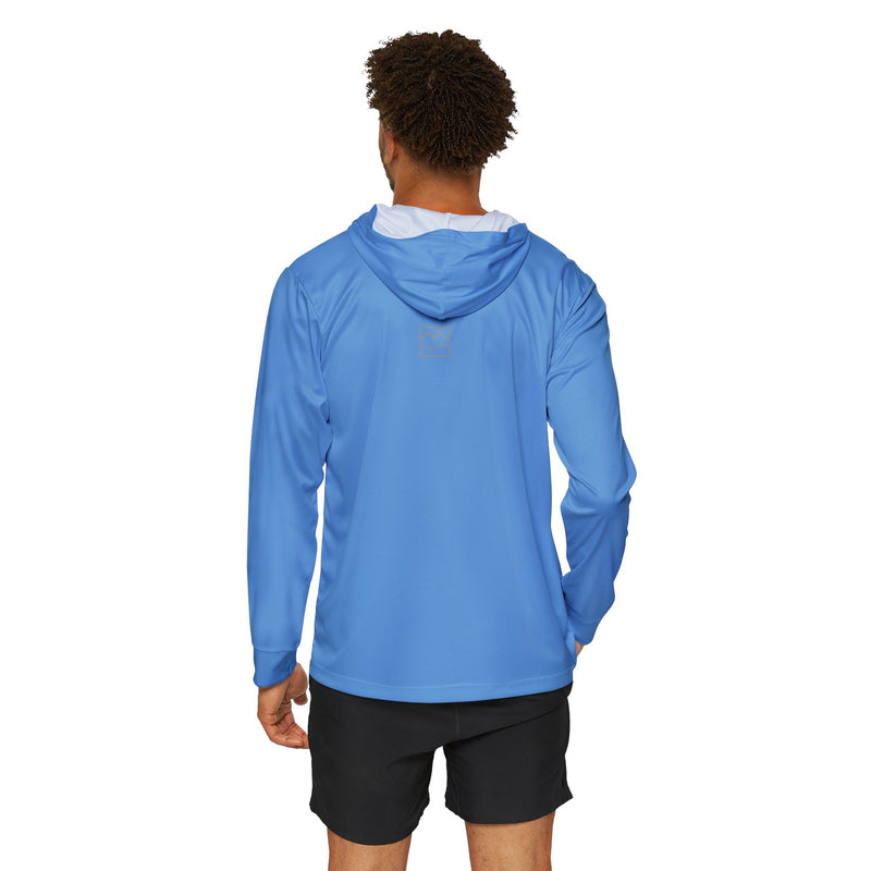 Load image into Gallery viewer, TLO Men's Sports Warmup Hoodie - Gray on Lt Blue