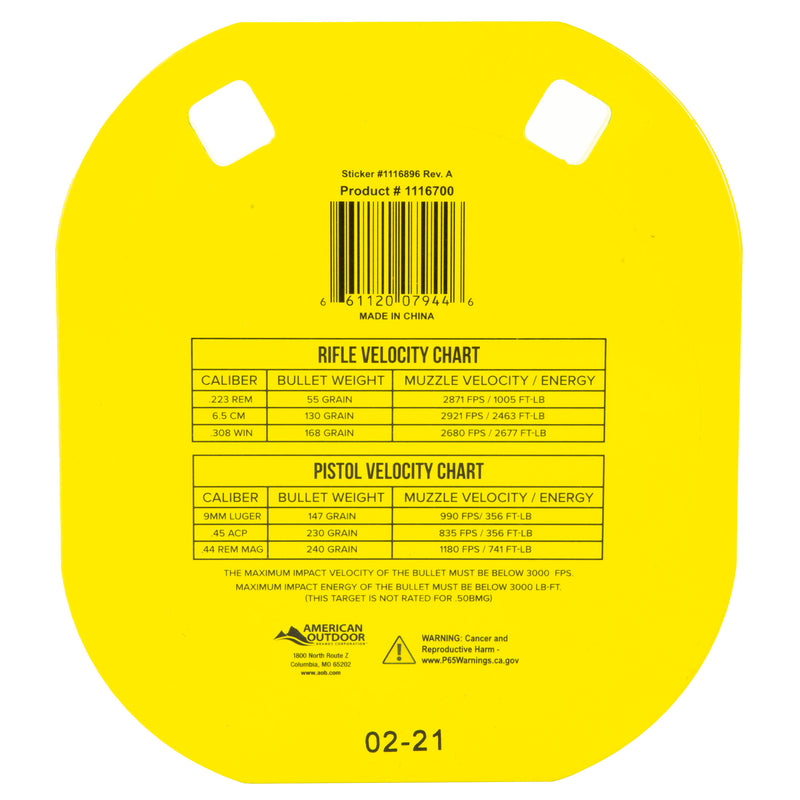 Load image into Gallery viewer, Caldwell Ar500 Yellow