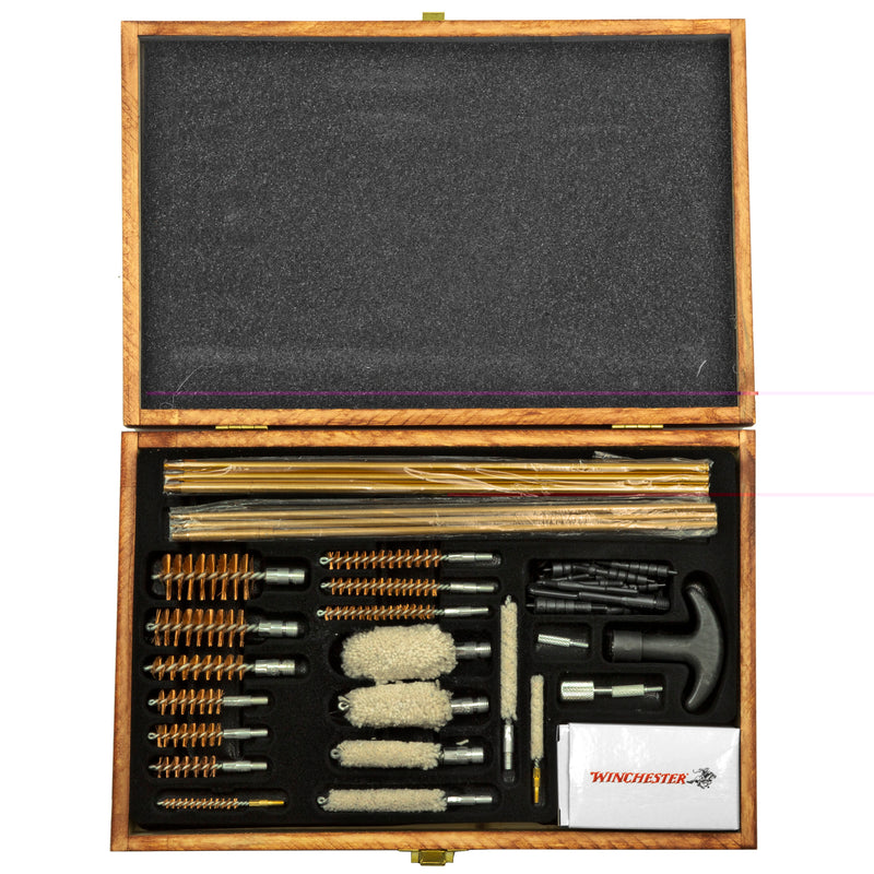 Load image into Gallery viewer, Win Dlx Univ Cleaning Kit 42pc Wood Case