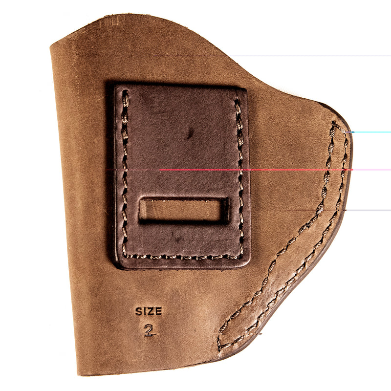 Load image into Gallery viewer, U/m Leather Iwb Hlstr Sz 2 Ambi Brn
