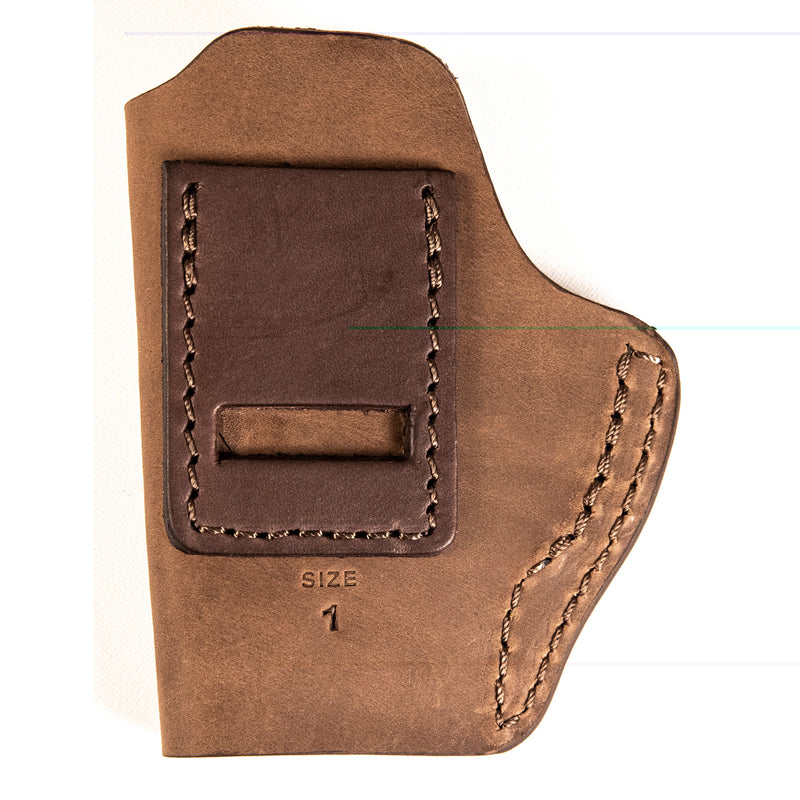 Load image into Gallery viewer, U/m Leather Iwb Hlstr Sz 1 Ambi Brn