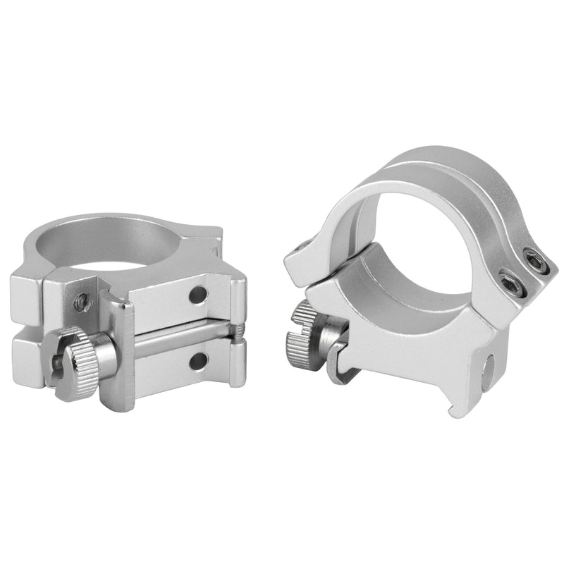 Load image into Gallery viewer, Weaver Quad Lock 1" High Scope Rings (Silver)