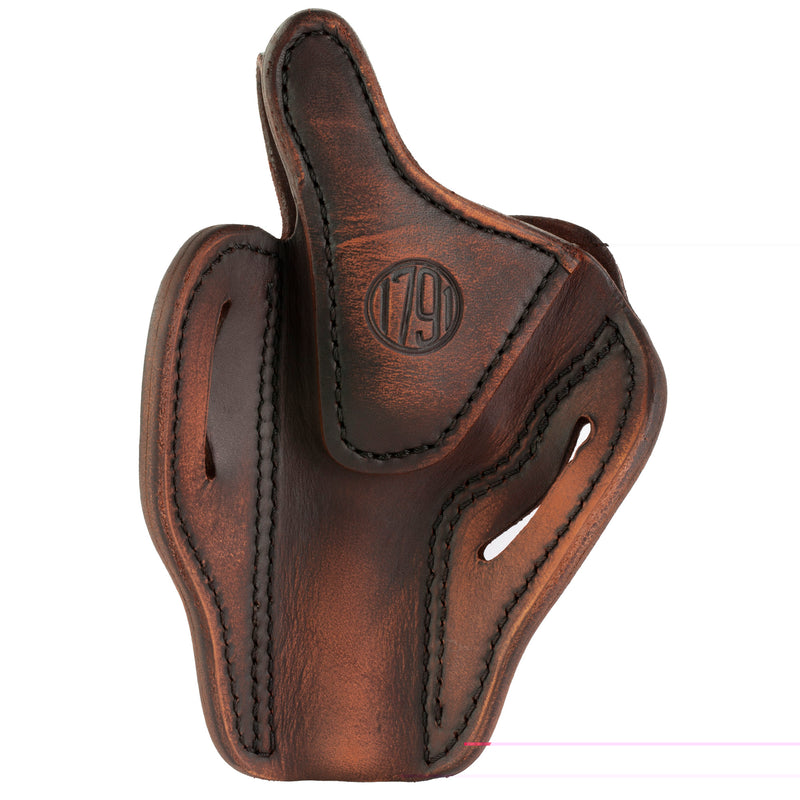 Load image into Gallery viewer, 1791 Revolver Thumbreak Leather Holster (Vintage Brown, Right Hand) - Size 2