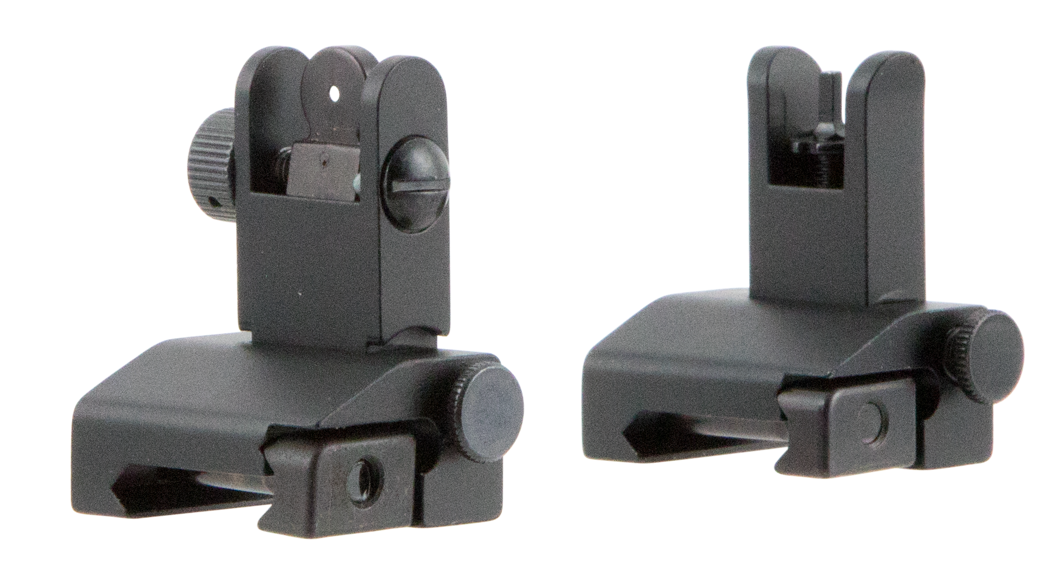 TacFire Low-Profile Pop-Up Iron Sight Set for AR Rifles, T6 6061 Alumi ...