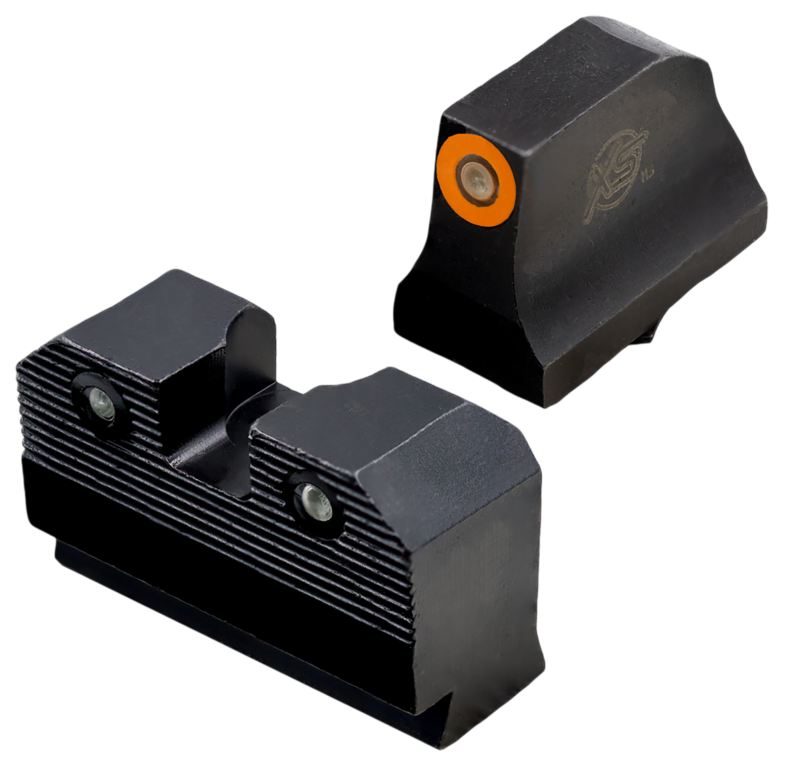 SIGHTRON ブラックサイト 調整可能 XS SIGHTS R3D 2.0 Suppressor Height Night Sights for Glock, Orange