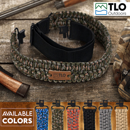 tlo outdoors adjustable paracord gun slings