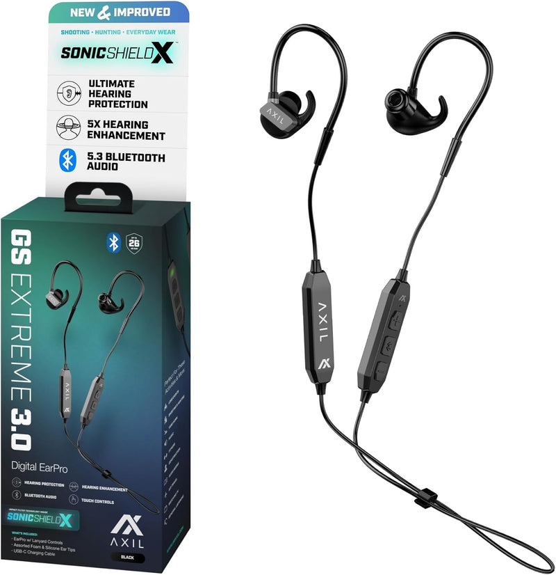 Load image into Gallery viewer, AXIL LLC GSX 3.0 Wireless Bluetooth Earbuds, IP65 Water/Sweat Resistant – GSX 3.0 B