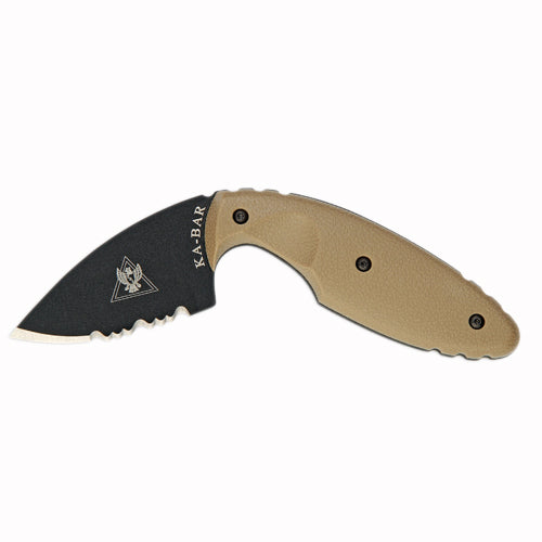 Load image into Gallery viewer, KA-BAR TDI Fixed 2.31 In Black Serrated Blade Coyote Brown
