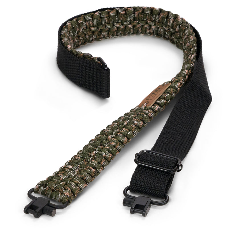 Load image into Gallery viewer, TLO Outdoors Adjustable 2-Point Paracord Tactical Gun Sling for Rifle, Shotgun, and Crossbows
