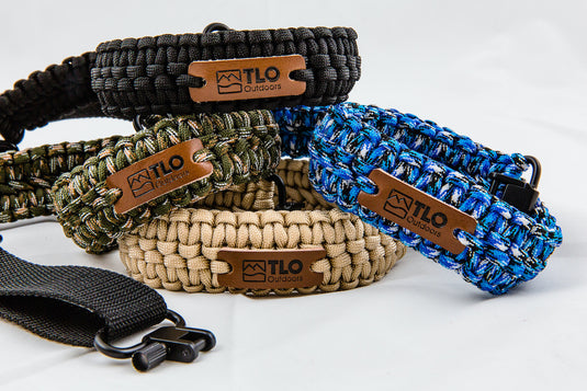 TLO Outdoors Adjustable 2-Point Paracord Tactical Gun Sling for Rifle, Shotgun, and Crossbows