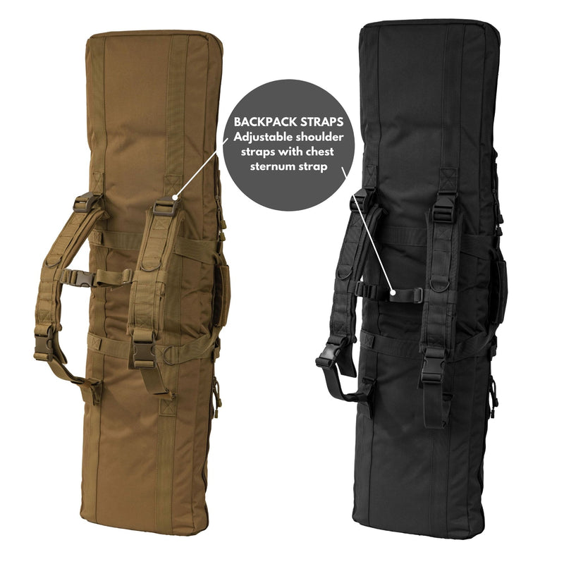 Load image into Gallery viewer, TLO Outdoors Tactical Double Rifle Gun Case with Shoulder Straps