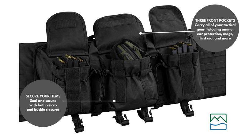 Load image into Gallery viewer, TLO Outdoors Tactical Double Rifle Gun Case with Shoulder Straps