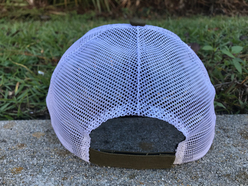 Load image into Gallery viewer, Distressed Style Trucker Cap with Leather Patch (Back) - TLO Outdoors