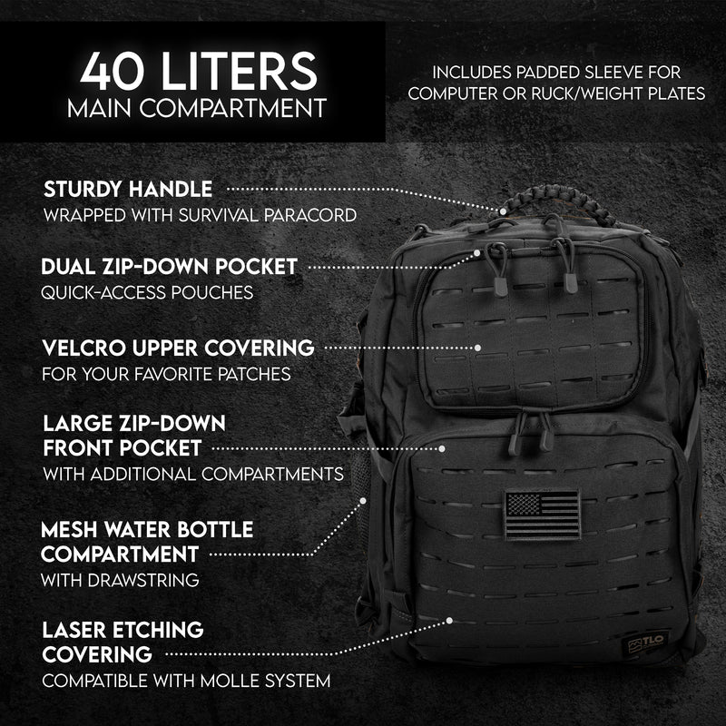 Load image into Gallery viewer, TLO Outdoors TacPack40L Tactical Backpack (40L)