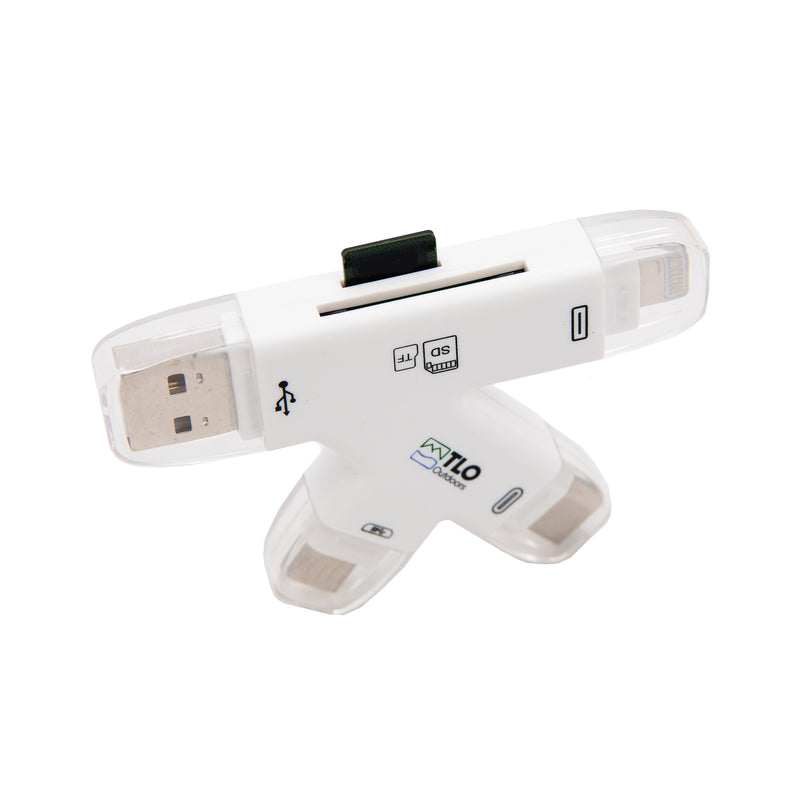 Load image into Gallery viewer, MicroSD Memory Card in TrophyTracker Trail Camera Viewer Reader