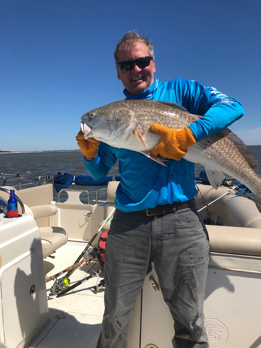 Mike Catches 42" Bull Red