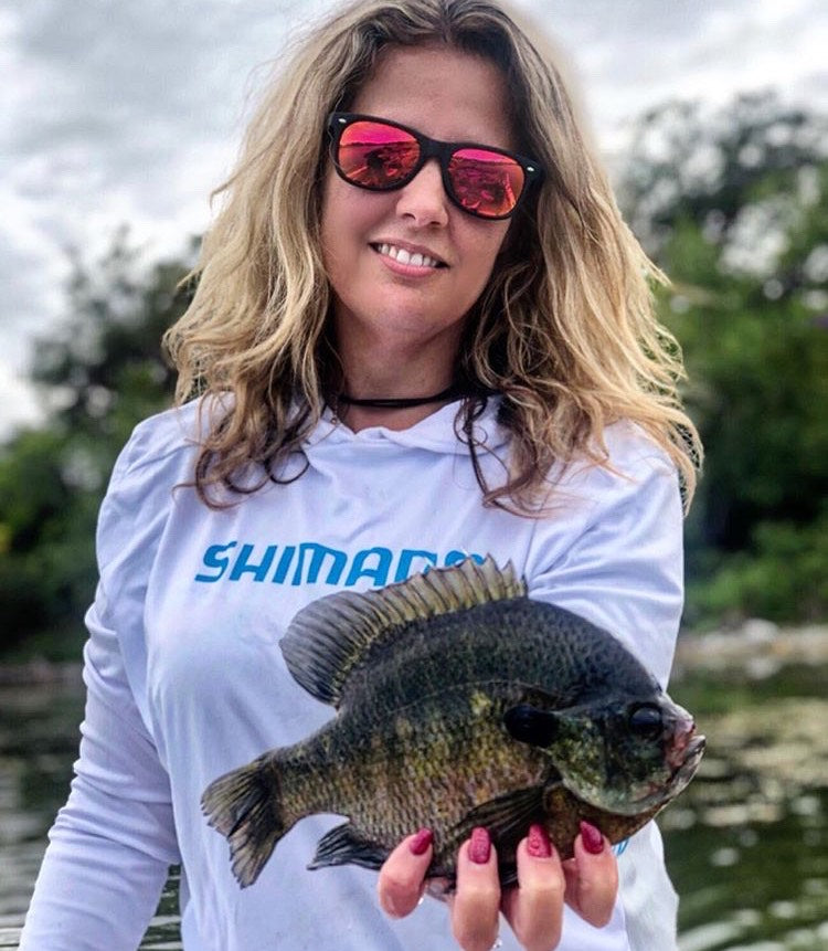 Shauna Lowe Catches Bluegill