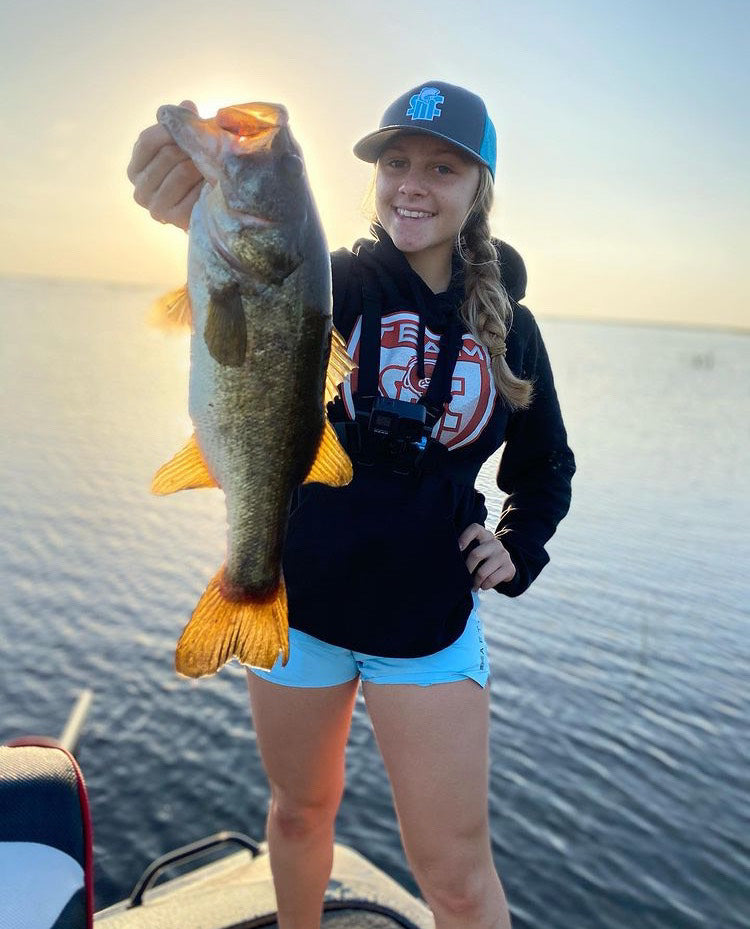 Hilary Sue Martin Catches Awesome Bass
