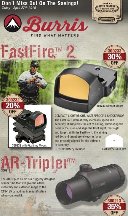 Big 35% Discount on Burris Sights - Limited Time