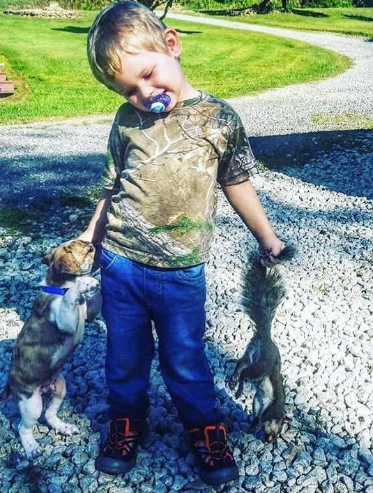Young Gun Shoots his First Squirrel - TLO Outdoors