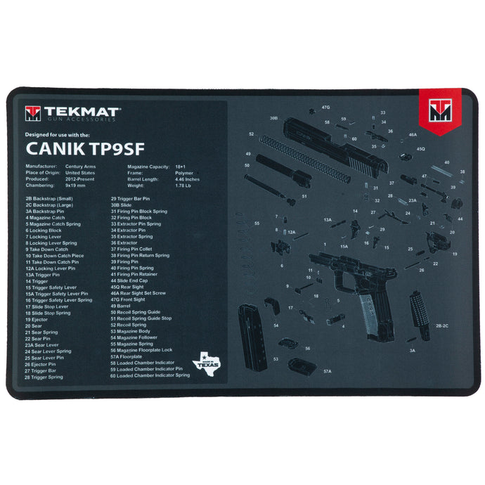 Tekmat Pstl Mat For Canik Tp9sf Blk