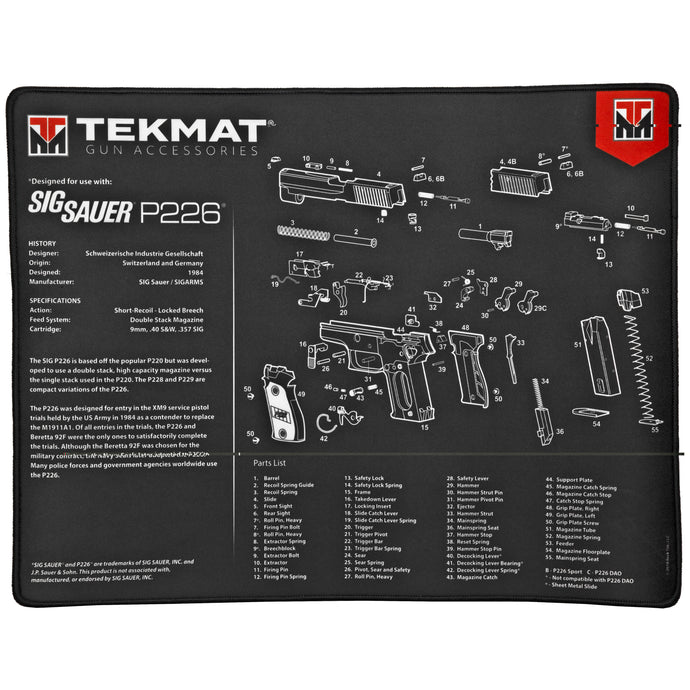 Tekmat Ultra Pstl Mat Sig P226 Black
