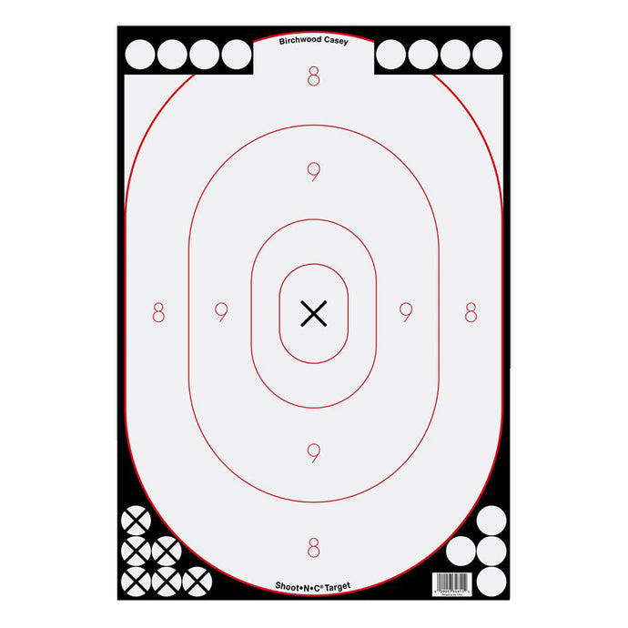 Birchwood Casey Shoot-N-C White/Black Slhout 5-12x18