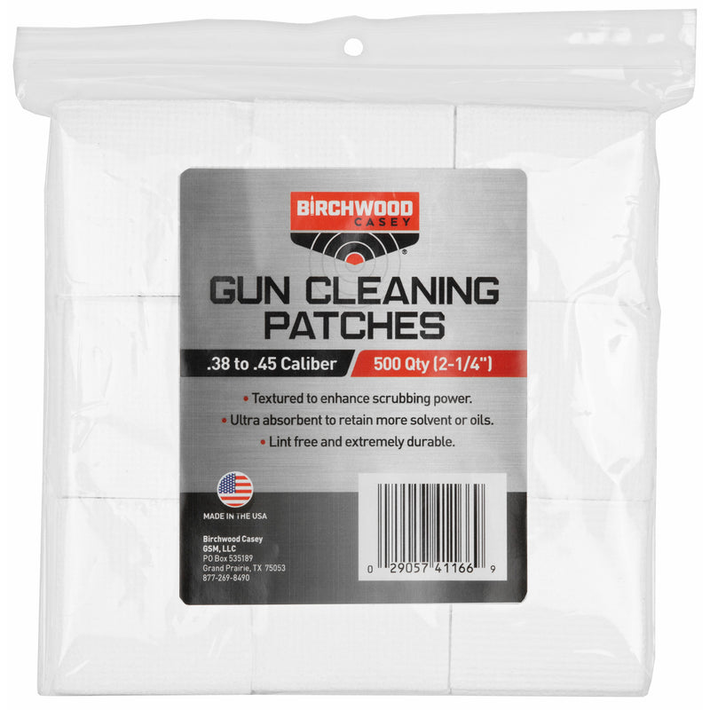 Load image into Gallery viewer, Birchwood Casey Gun Cleaning Patche Squares 2-1/4&quot; .38-.45 Cal 500pk

