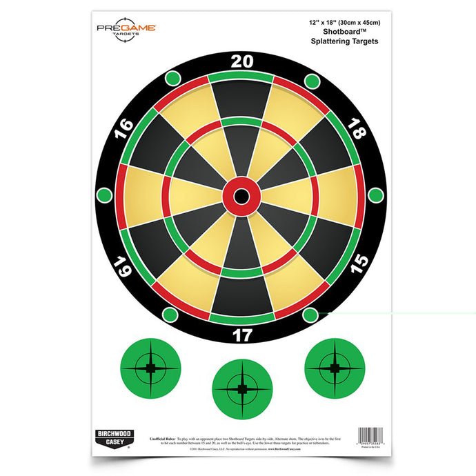 Birchwood Casey Pregame Shotboard Target 8-12x18