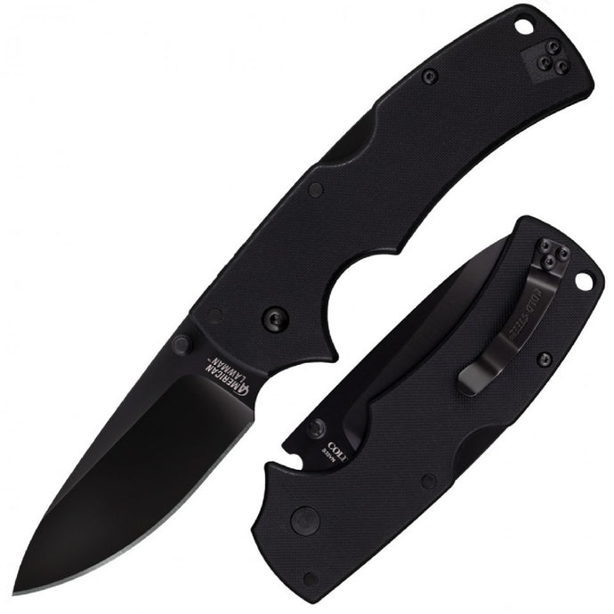 Cold Steel AK-47 Folder 3.5 In Black Plain OD Green G-10