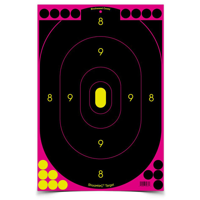 Birchwood Casey Shoot-N-C Slhout Target 5-12x18 Pnk