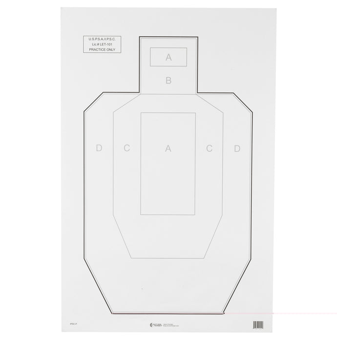 Action Target Uspsa Paper (Pack of 100)