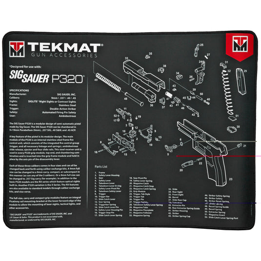Tekmat Sig Sauer P320 Ultra Premium Gun Cleaning Mat
