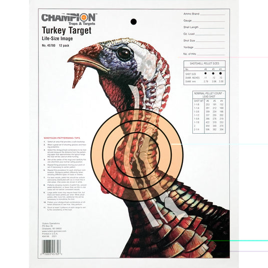 Champion Turkey Target Lifesize 12pk