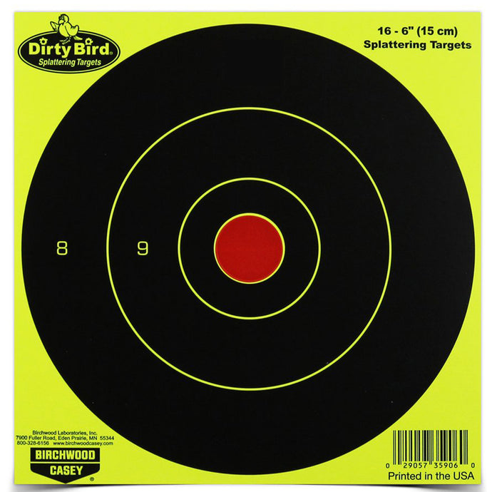 Birchwood Casey Dirty Bird Yellow Rnd Target 16-6