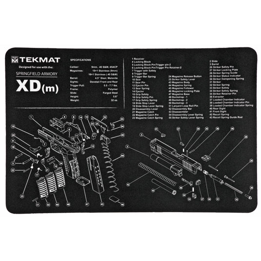Tekmat Pistol Mat Springfieldfld Xdmdm Black