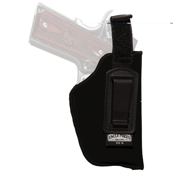 Uncle Mike's Inside the Pant Holster with Strap Size 16 Right Hand Black (7616-1)