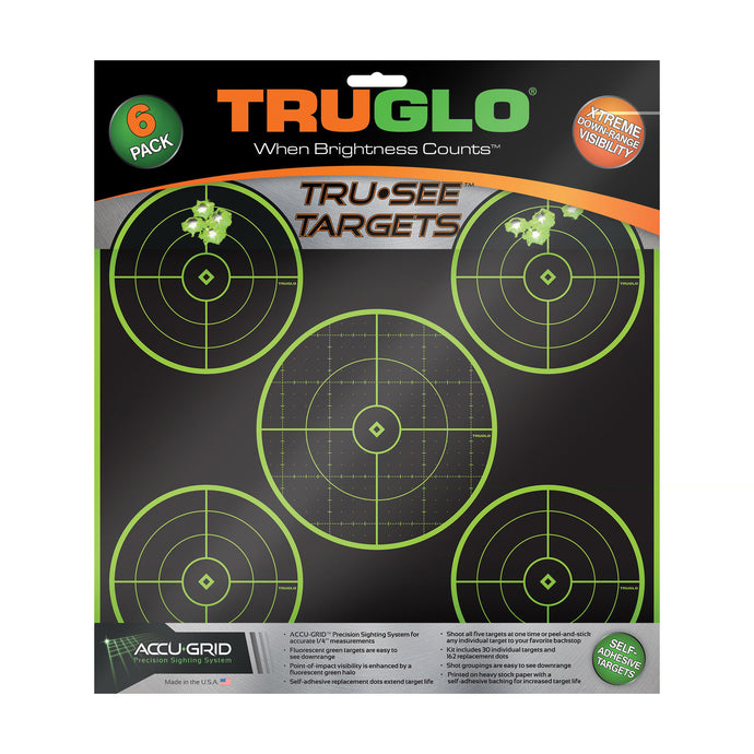 Truglo Tru-see 5 Bull Target 12x12 6pk