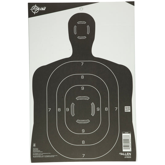 Allen EZ Aim Silhouette 12x18 25pk