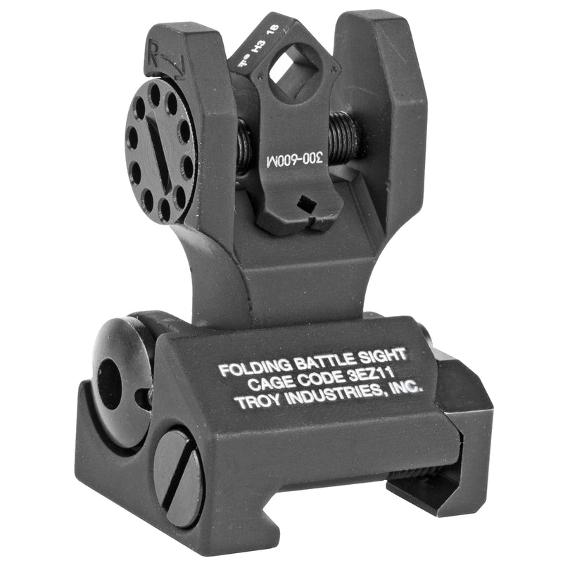 Load image into Gallery viewer, Troy Folding Rear Di-Optic Sight Tritium Black
