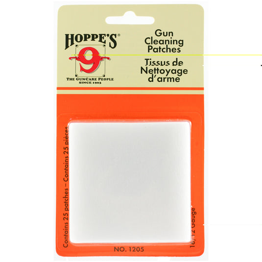 Hoppes Cleaning Patch 16-12ga 25/bag