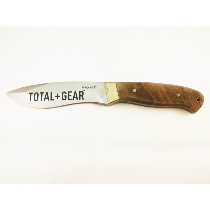 Total Gear Maxam Ram Horn Hunter Fixed Blade Knive W/ Sheath