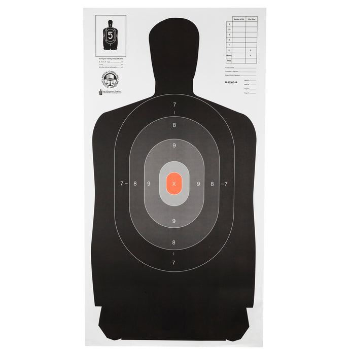 Action Target North Carolina Criminal Justice Academy B-27 100 Pack (B-27NCJA-100)