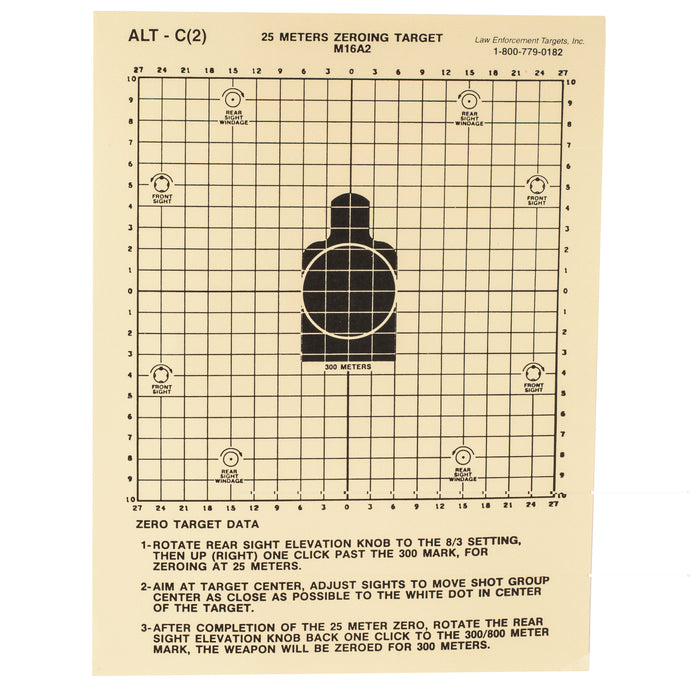 Action Target 25 Meters Dod M16a2 (Pack of 100)