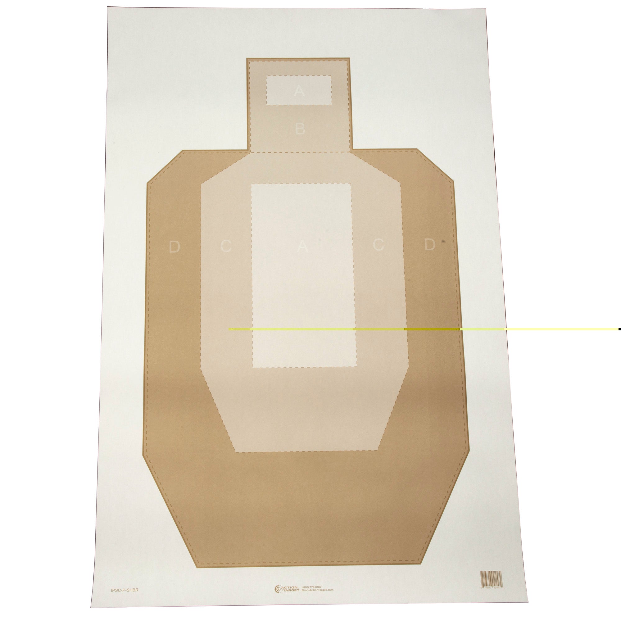 Action Target IPSC/USPSA Paper Target, Brown, Visible Scoring Zones, 2 ...