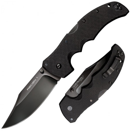 Cold Steel Recon 1 Folder 4.0 In Black Clip Point Plain G-10